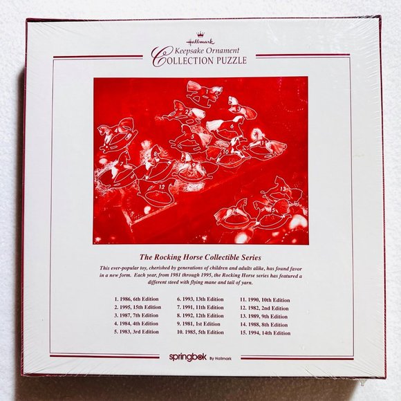 Vtg. 1995 Hallmark Keepsake Rocking Horse Puzzle 500 Pieces - New/Sealed - Picture 8 of 8